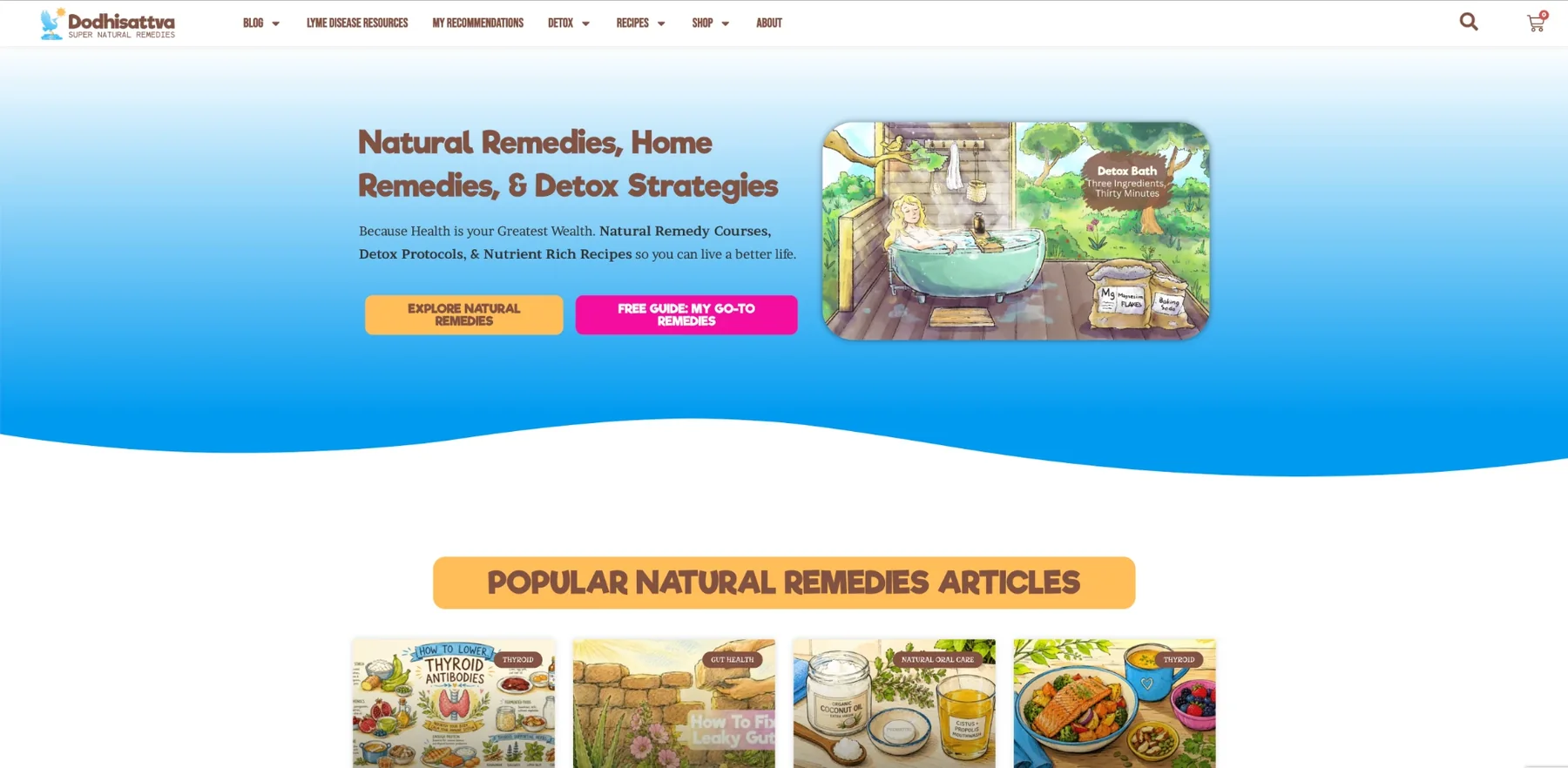 Dodhisattva: Content site and shop for natural remedies, detox guides and recipes.