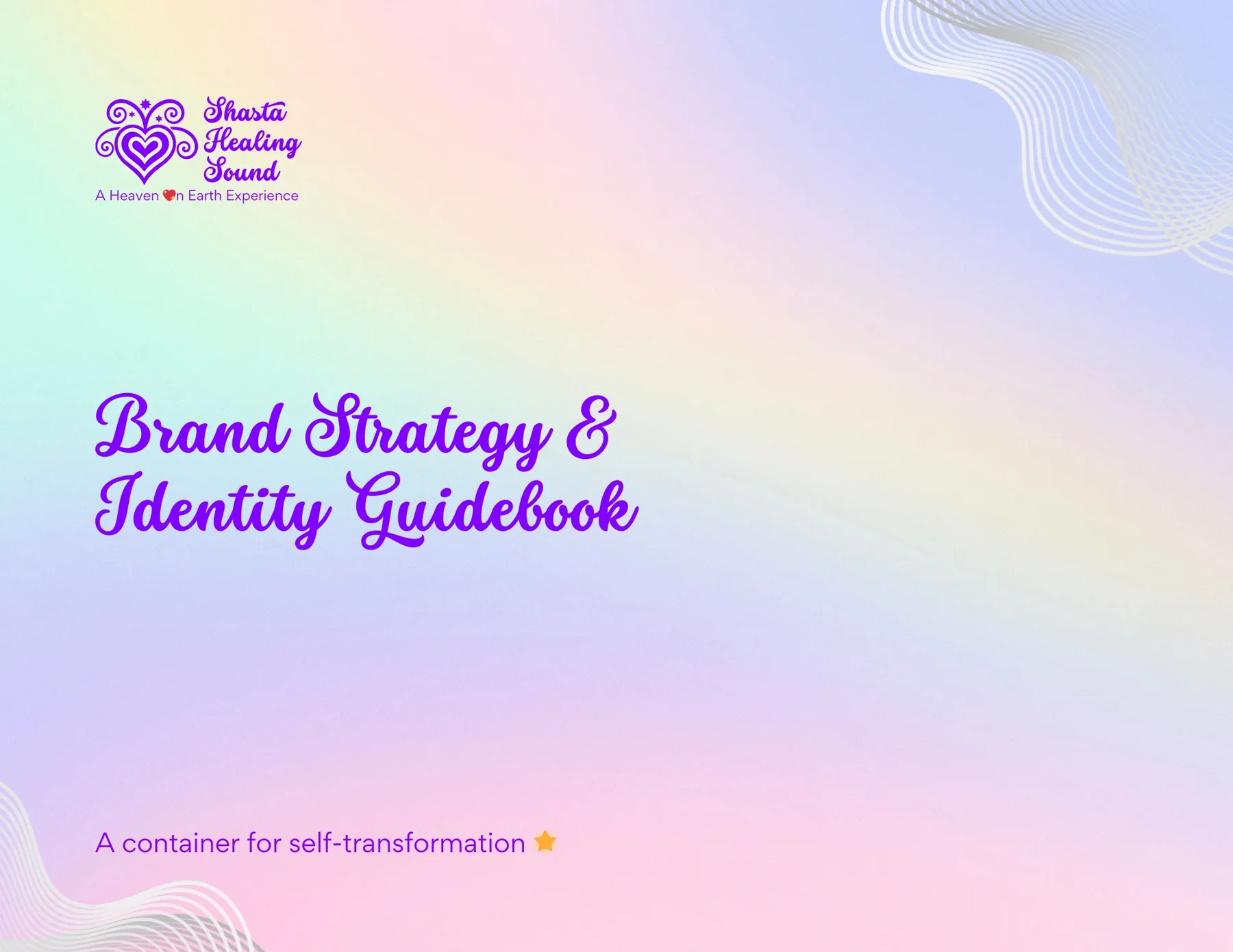 Shasta Healing Sound: Brand strategy and identity guidebook for a sound healing studio.